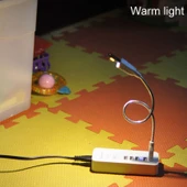 6 LED Dokunmatik Ayarlanabilir USB Acil Durum Lambası Beyaz Işık - 4