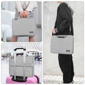 Haweel 13 14 Inç Gri Evrak Çantası Omuz Askılı Laptop Çantası Macbook Lenovo Thinkpad Asus Hp Uyumlu - 10