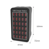 XLD A7 150W 30 USB Portlu Hızlı Şarj İstasyonu Akıllı Şarj Cihazı US Priz - 3