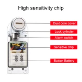 Motosiklet Bisiklet Hırsızlık Önleyici Alarm Disk Fren Kilidi Siyah Kablo ve Çanta - 4