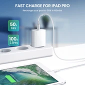 XJ 31 2si1 Arada 15W Manyetik Kablosuz Şarj Cihazı ve PD 20W USB C Seyahat Şarj Seti iPhone Serisi ABD Priz - 7