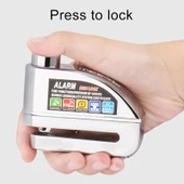 Motosiklet Bisiklet Hırsızlık Önleyici Alarm Disk Fren Kilidi Siyah Kablo ve Çanta - 7