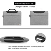 HAWEEL 15-17 Inç Gri Laptop Çantası Macbook Samsung Lenovo Sony Dell Alienware Chuwi Asus Uyumlu - 5