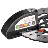 Motosiklet Bisiklet Hırsızlık Önleyici Alarm Disk Fren Kilidi Siyah Kablo ve Çanta - 2