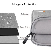 HAWEEL 15 inç Laptop Kılıfı Gri Fermuarlı Çanta - 5