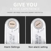 Motosiklet Bisiklet Hırsızlık Önleyici Alarm Disk Fren Kilidi Siyah Kablo ve Çanta - 6