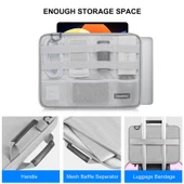Haweel 13 14 Inç Gri Evrak Çantası Omuz Askılı Laptop Çantası Macbook Lenovo Thinkpad Asus Hp Uyumlu - 6