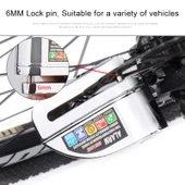Motosiklet Bisiklet Hırsızlık Önleyici Alarm Disk Fren Kilidi Siyah Kablo ve Çanta - 8