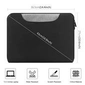 Haweel 13-15 Inç Siyah Laptop Çantası Macbook Samsung Lenovo Sony Dell Alienware Chuwi Asus Hp Uyumlu - 2