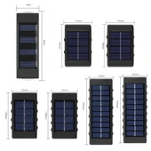4 LED NiMH Güneş Enerjili Duvar Lambası Dış Mekan Su Geçirmez Çift Başlı Spot Işık Sıcak Işık - 3