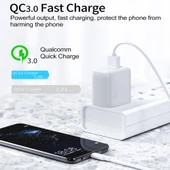 CS 20W Mini Taşınabilir PD3 0 QC3 0 Çift Port Hızlı Şarj Cihazı 3A USB Tip C Veri Kablosu US Priz - 7