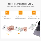 ORICO 2129U3 2.5 İnç Şeffaf USB 3.0 Harici Sabit Disk Kutusu - 8