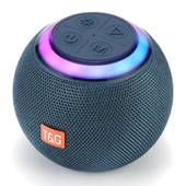 TG683 Mini Taşınabilir Kablosuz Bluetooth Hoparlör Mavi LED Atmosfer Işığı - 1