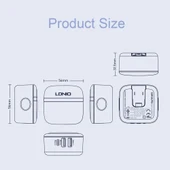 LDNIO A3513Q 32W QC3.0 3 USB Portlu Telefon Adaptoru US Priz Tip C Kablo Ile - 3