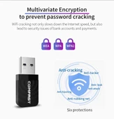 COMFAST CF-812AC 1300 Mbps Çift Bant Mini USB WiFi Adaptörü - 12