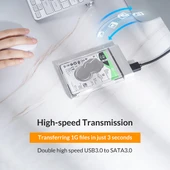 ORICO 2129U3 2.5 İnç Şeffaf USB 3.0 Harici Sabit Disk Kutusu - 10