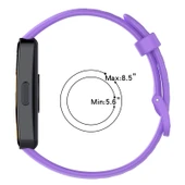 Huawei Band 10 9 8 Uyumlu Pembe Parlak Silikon Saat Kayışı - 7
