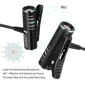 Yanmai R933S Profesyonel Klipsli 3.5mm Jack Lavalier Çok Yönlü Yayın Kondansatör Mikrofon - 5
