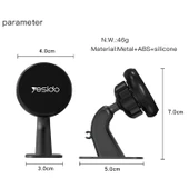 Yesido C91 Manyetik Araç Orta Konsol Telefon Tablet Tutucu Siyah - 8