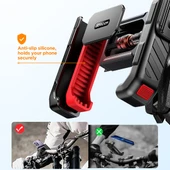 JOYROOM JR-ZS266 Bisiklet Gidon Telefon Tutucu Siyah 4.7-6.8 İnç Uyumlu - 6