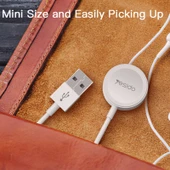 Yesido CA69 Apple Watch Manyetik USB Şarj Kablosu 1 Metre Beyaz - 5