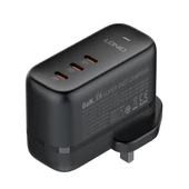 LDNIO Q367 65W GaN 3 Port USB C Hızlı Şarj Cihazı 1m USB C Veri Kablosu UK Priz Siyah - 3
