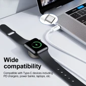 JOYROOM S-IW004 Type-C USB-C Manyetik Şarj Kablosu 1.2m Beyaz Apple Watch Uyumlu - 7