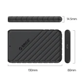 ORICO 25PW1-C3 USB Type-C 2.5 Inç Harici Depolama Disk Kutusu Siyah - 2