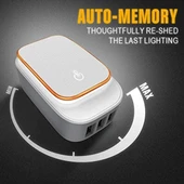 LDNIO A3305 Seyahat Şarj Cihazı 3 USB Portlu 3.4A 8 Pin Veri Kablosu ve Dokunmatik LED Gece Lambası EU Priz - 6
