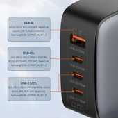LDNIO Q408 100W GaN USB ve 3 USB-C Tipi Şarj Cihazı 1m 100W USB-C Veri Kablosu Beyaz UK Priz - 8