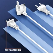 LDNIO A4610C PD65W Hızlı Şarj Cihazı Çift USB-C ve Çift USB Beyaz 1.5m Kablo EU Priz - 10