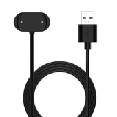 Amazfit T-Rex 2 Manyetik Şarj Kablosu USB Portlu 1 Metre Çip Korumalı Siyah - 1