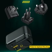 LDNIO Q367 65W GaN 3 Port USB C Hızlı Şarj Cihazı 1m USB C Veri Kablosu UK Priz Siyah - 10