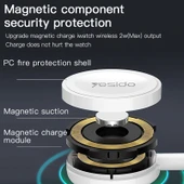 Yesido CA69 Apple Watch Manyetik USB Şarj Kablosu 1 Metre Beyaz - 4
