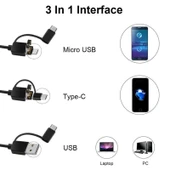 3 in 1 USB HD Dijital Muayene Otoskop Kulak Tipi Dijital Endoskop Kulak Kiri Temizleyici - 7