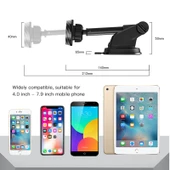 Yesido C67 Araba Gösterge Paneli Manyetik Telefon Tutucu Siyah - 4