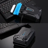 Ice Troll III Oyun Laptop Soğutucu Pad Sessiz Hava Çekişli Turbo Isı Radyatörü USB Kablolu Siyah - 12