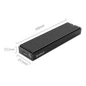 ORICO M2PV-C3 M2 NVMe SSD Kutu Siyah Alüminyum USB3.1 Gen2 Type-C - 4