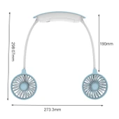 F6 Mini Boyun Askılı Taşınabilir Vantilatör USB Şarjlı Pembe - 4