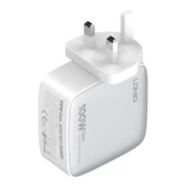 LDNIO Q408 100W GaN USB ve 3 USB-C Tipi Şarj Cihazı 1m 100W USB-C Veri Kablosu Beyaz UK Priz - 4