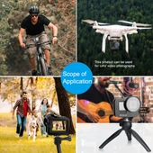 GoPro HERO9 Black İçin Kalınlaştırılmış CNC Alüminyum Alaşımlı Koruyucu Kafes UV Lensli Siyah - 8