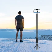 PULUZ 3 Metre Metal Selfie Çubuğu Monopod Insta360 One RS X2 X3 X4 Siyah - 7