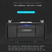 VR Shinecon G06EB Sanal Gerçeklik 3D Video Gözlüğü 4.7-6.1 Inç Telefon Uyumlu Beyaz HiFi Kulaklıklı - 9
