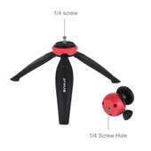 PULUZ 20cm Kırmızı Plastik Cep Tripod Montajı 360 Derece Top Başlıklı Akıllı Telefon GoPro DSLR Kamera - 4