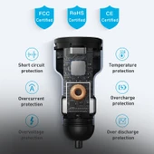 MOMAX UC16E 67W USB C ve USB Çift Portlu Araç Şarj Cihazı - 9