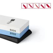 2000/5000 Grit Çift Taraflı El Taşlama Profesyonel Bıçak El Aletleri Makas Şef Biley Bileme Taşı Set - 3