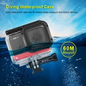 PULUZ Su Geçirmez Dalış Kılıfı 60m Derinlik için Insta360 One RS 4K Edition Şeffaf - 5