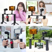 PULUZ Vlogging Canli Yayın Telefon Video Rig Çekim Kolu Stabilizer Alüminyum Braket - 7