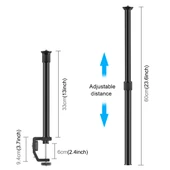 PULUZ C Kelepçe Montaj Işığı Standı Uzatma Merkezi Mil Çubuğu Monopod Tutucu Seti 33-60cm Siyah - 2