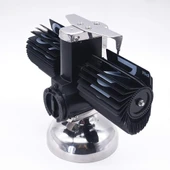 Valkyrie Retro Metanik Yaprak Saat Ev Ofis Masa Saati Paslanmaz Çelik Tek Bacak Siyah - 7